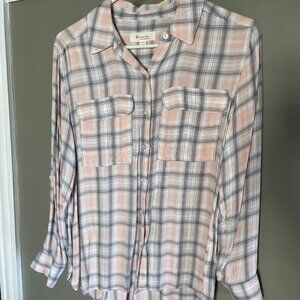Two by Vince Camuto Flannel Button Down Shirt
